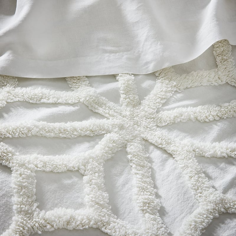 Monaco Chenille Natural Quilt Cover Separates