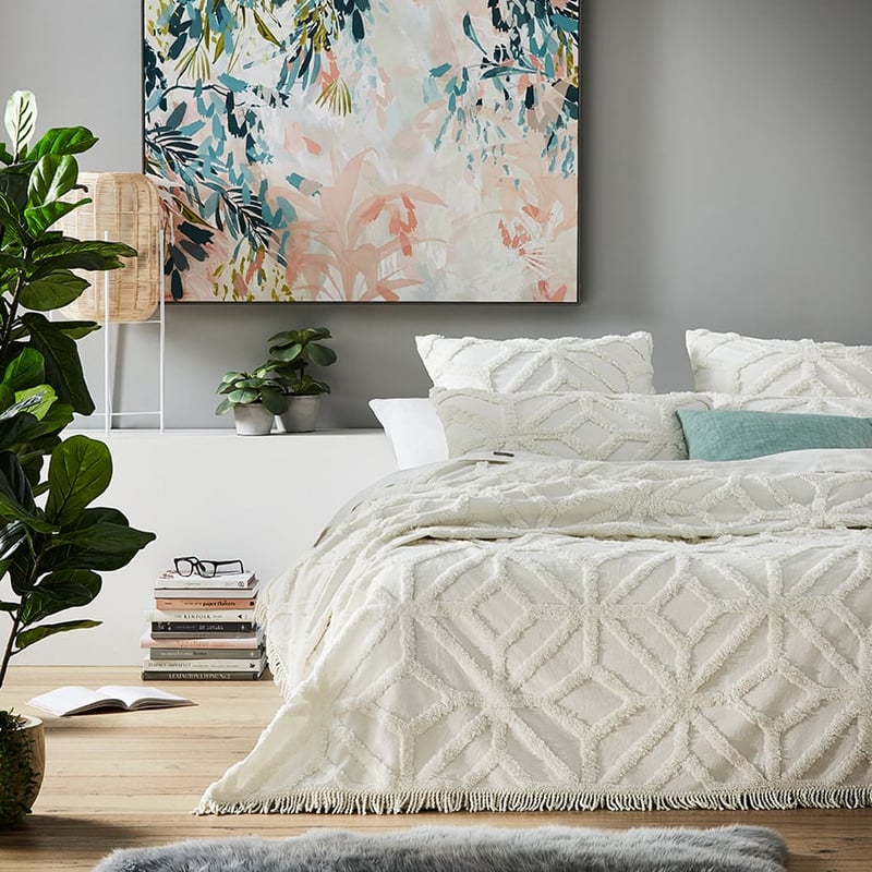 Monaco Chenille Natural Coverlet Separates