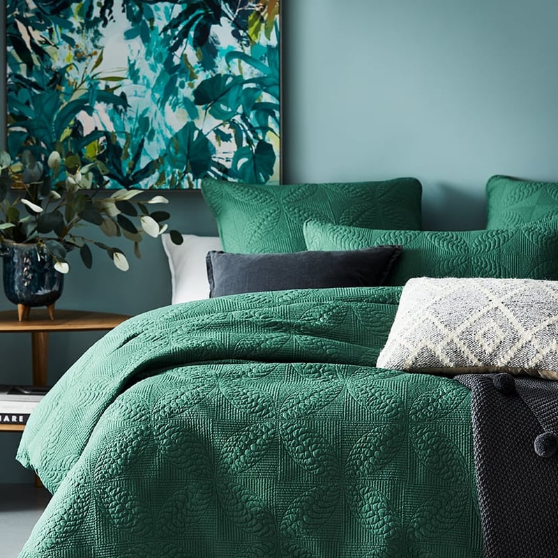 Ava Fern Quilted Quilt Cover Separates
