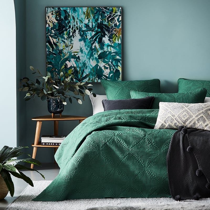 Ava Fern  Quilted Coverlet Separates