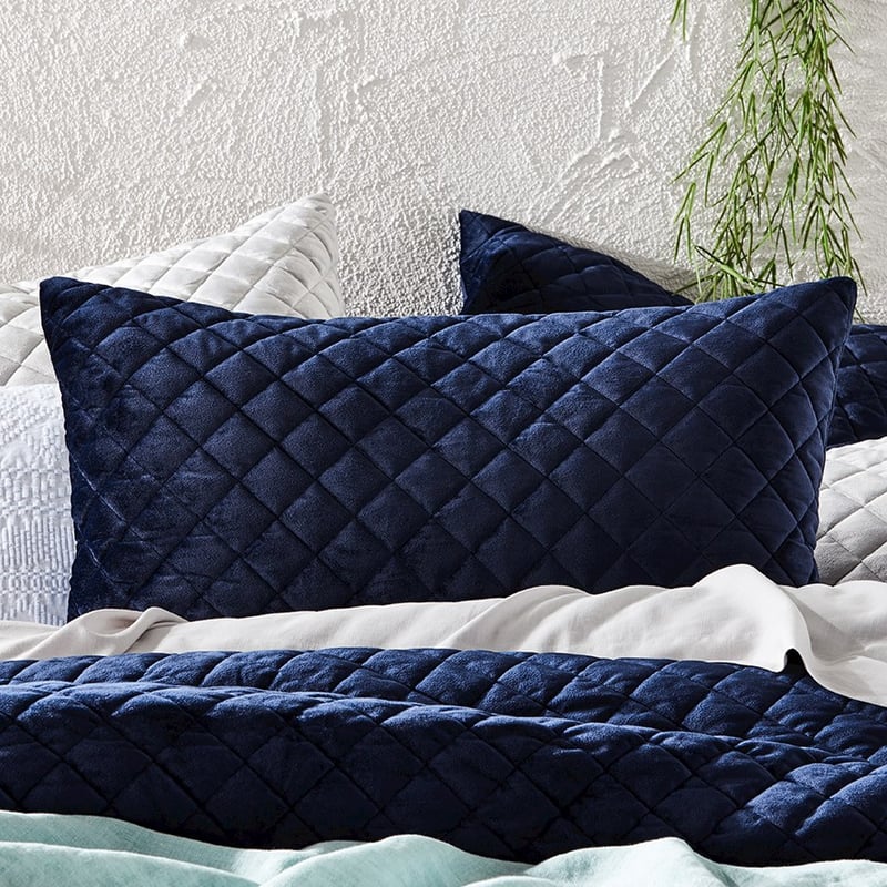 Aria Velvet Midnight Quilted Quilt Cover Separates