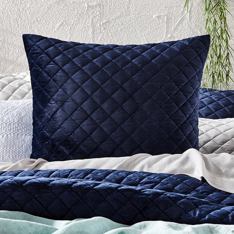 Aria Velvet Midnight Quilted Quilt Cover Separates