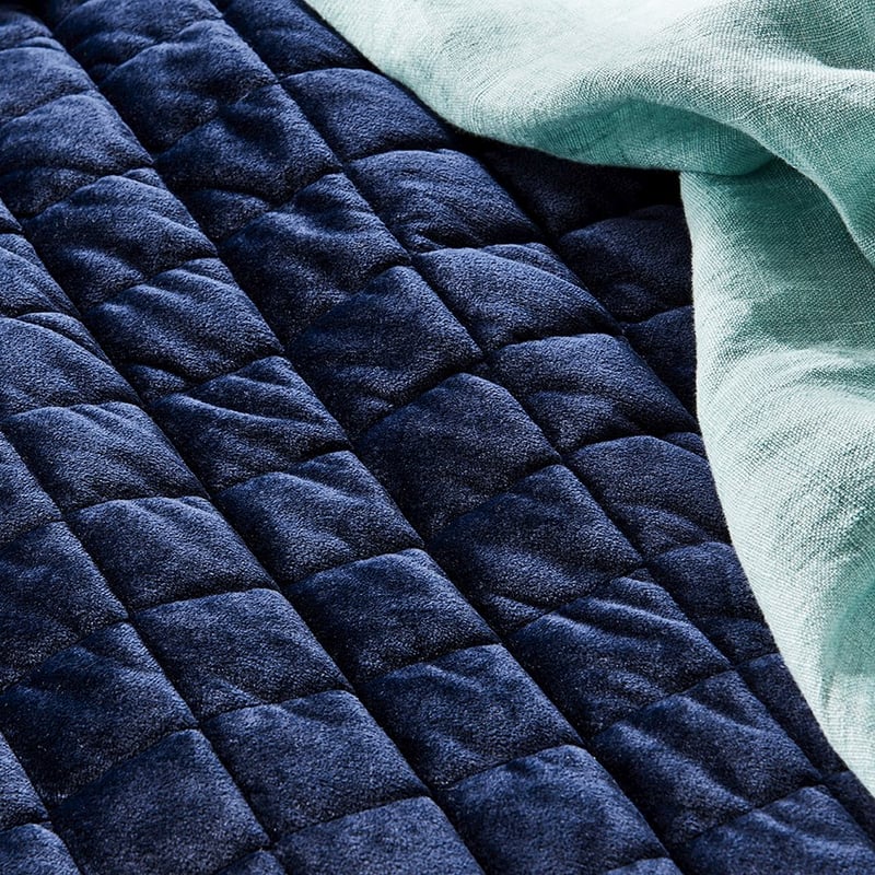 Aria Velvet Midnight Quilted Quilt Cover Separates