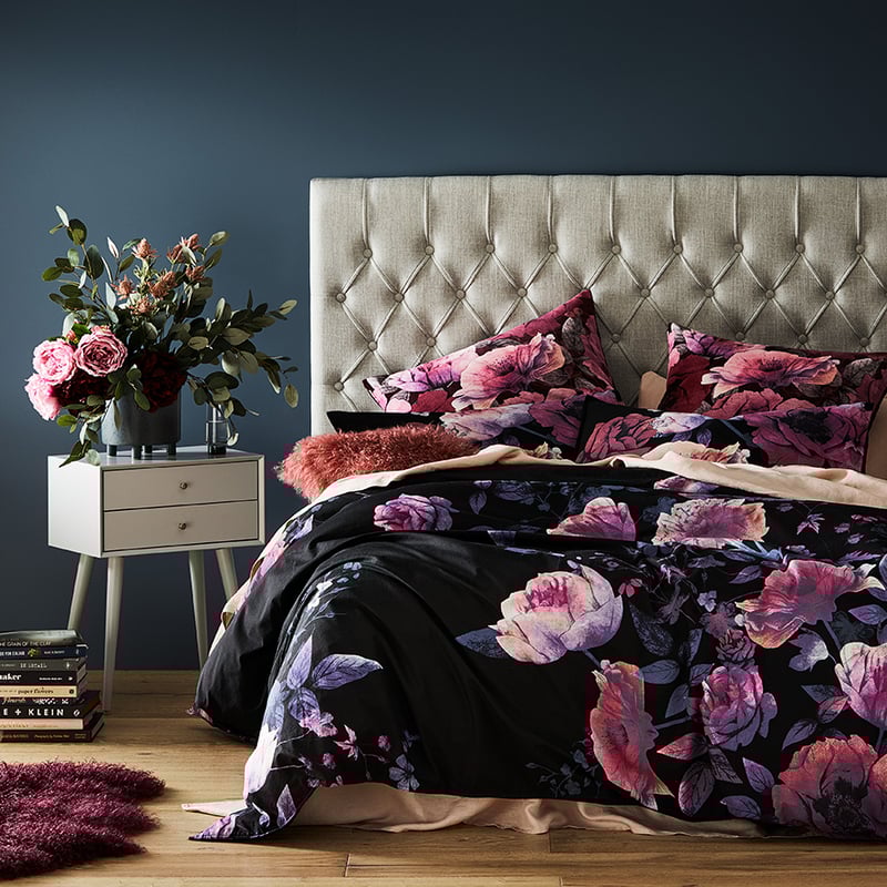 Dark Rose Night Quilt Cover Set + Separates