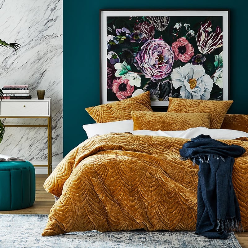Carraway Velvet Gold Quilted Quilt Cover Separates