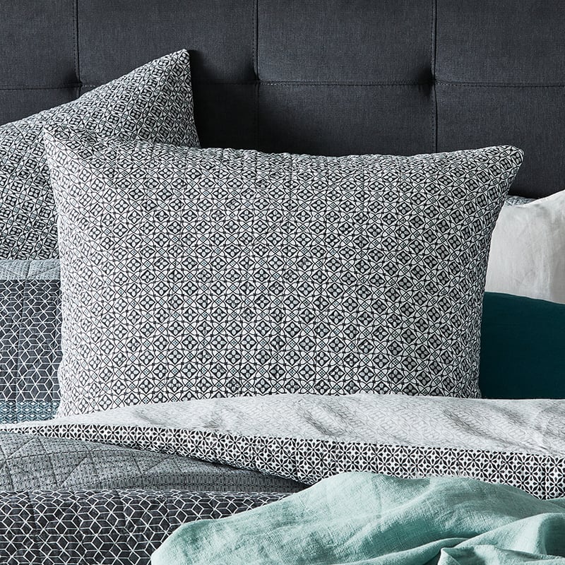Riku Slate Quilted Quilt Cover Separates