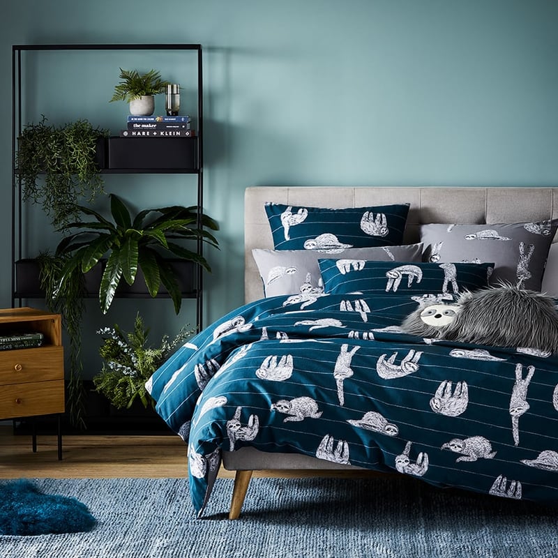 Sidney Sloth Navy Quilt Cover Set + Separates
