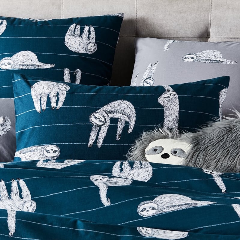 Sidney Sloth Navy Quilt Cover Set + Separates