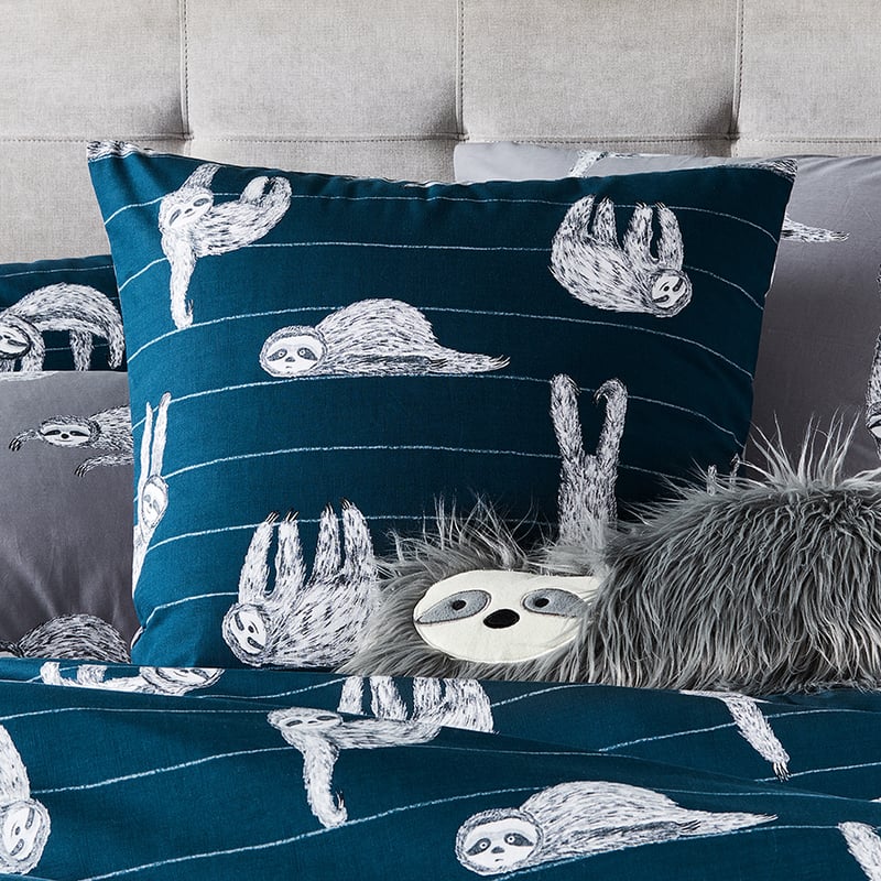 Sidney Sloth Navy Quilt Cover Set + Separates