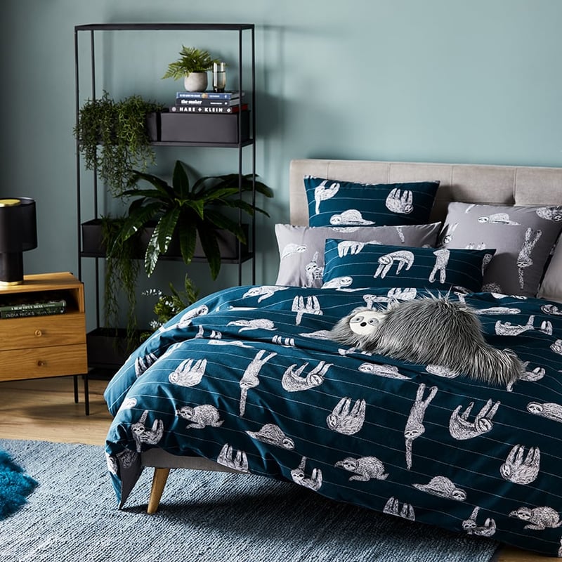Sidney Sloth Navy Quilt Cover Set + Separates