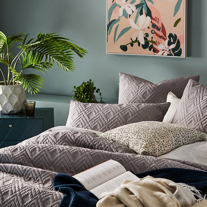 Soho Ash Quilted Quilt Cover Separates