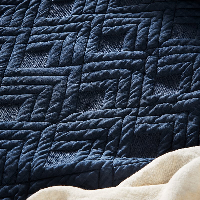 Soho Navy Quilted Quilt Cover Separates