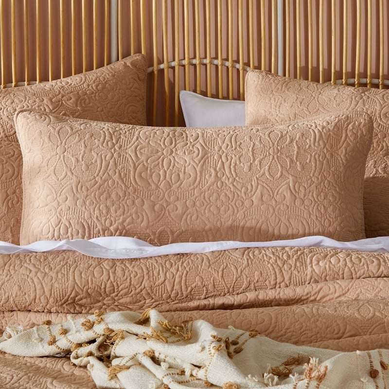 Chloe Soft Clay Quilted Coverlet Separates