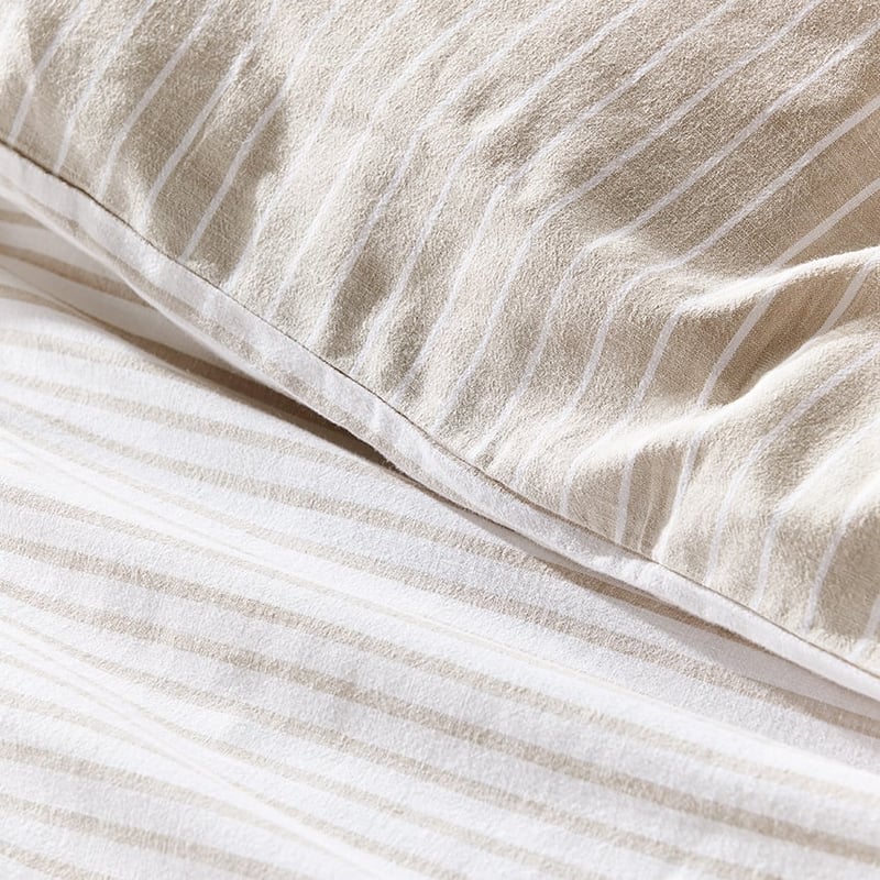 Vintage Washed Linen Cotton Linen Stripe Quilt Cover