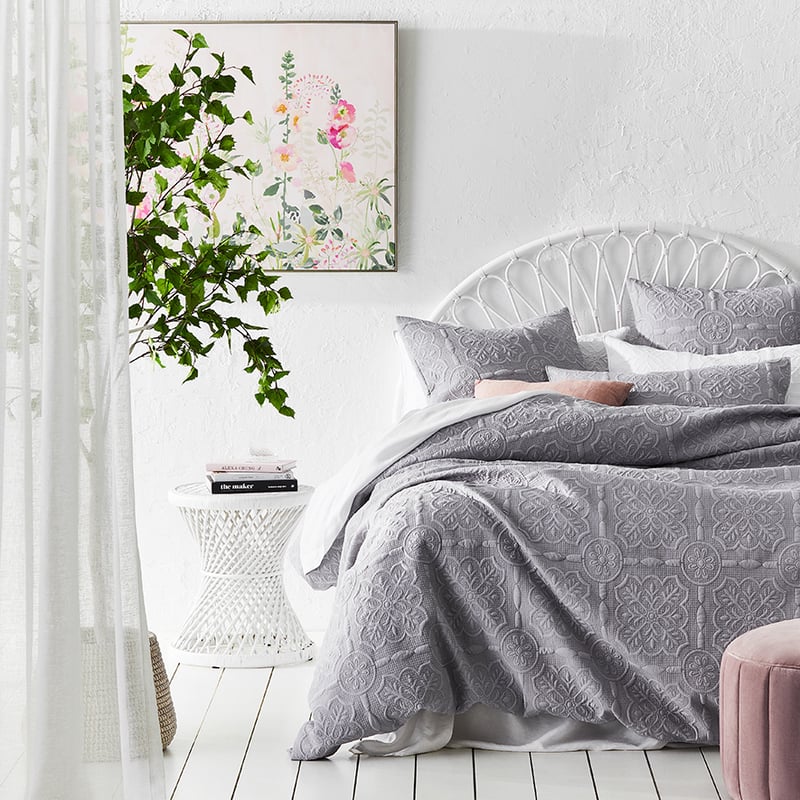 Willa Silver Mist Quilted Quilt Cover Separates