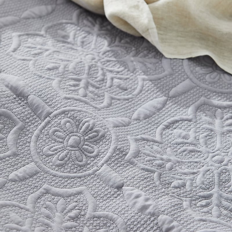 Willa Silver Mist Quilted Quilt Cover Separates