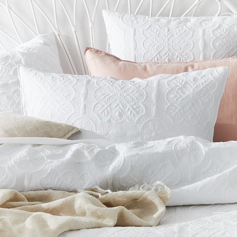 Willa White Quilted Quilt Cover Separates