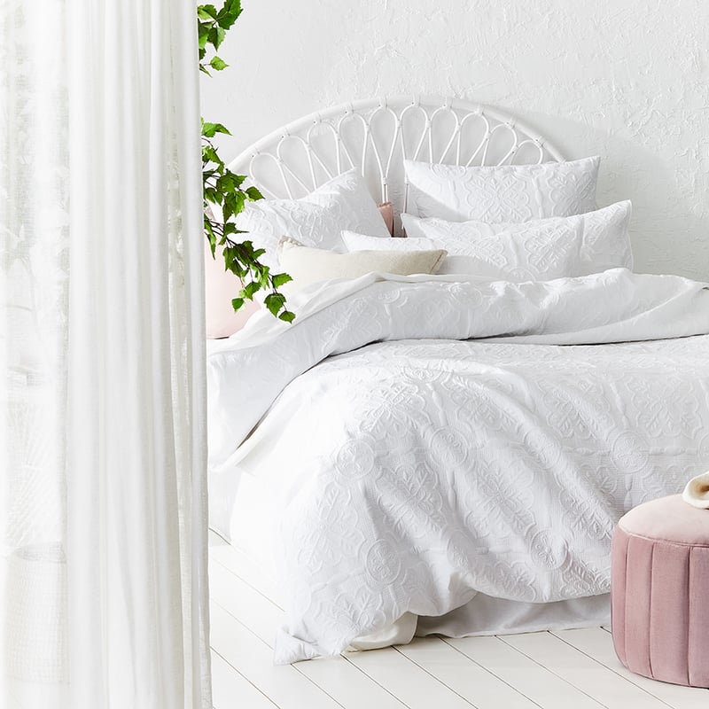 Willa White Quilted Quilt Cover Separates