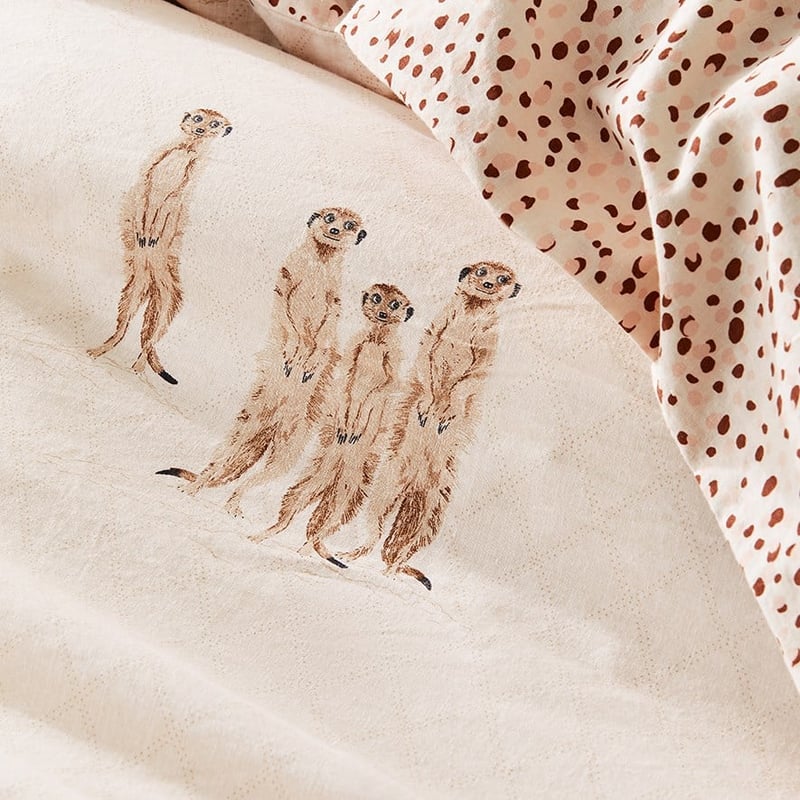 Meerkat Neutral Quilt Cover Set + Separates