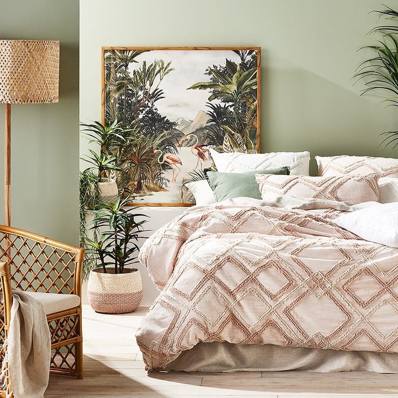 Bonnie Chenille Blush Quilt Cover Separates