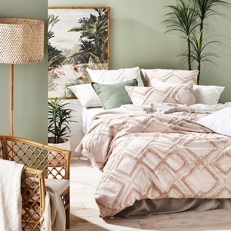 Bonnie Chenille Blush Quilt Cover Separates