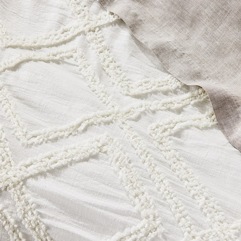 Bonnie Chenille Natural Quilt Cover Separates