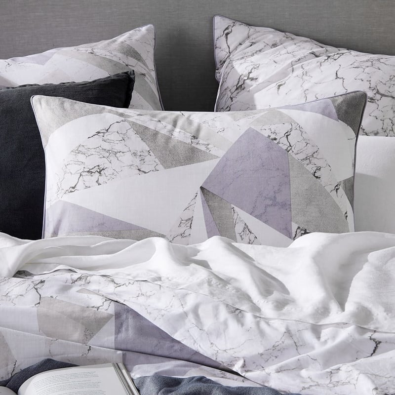 Verona Marble Pewter Quilt Cover Set + Separates