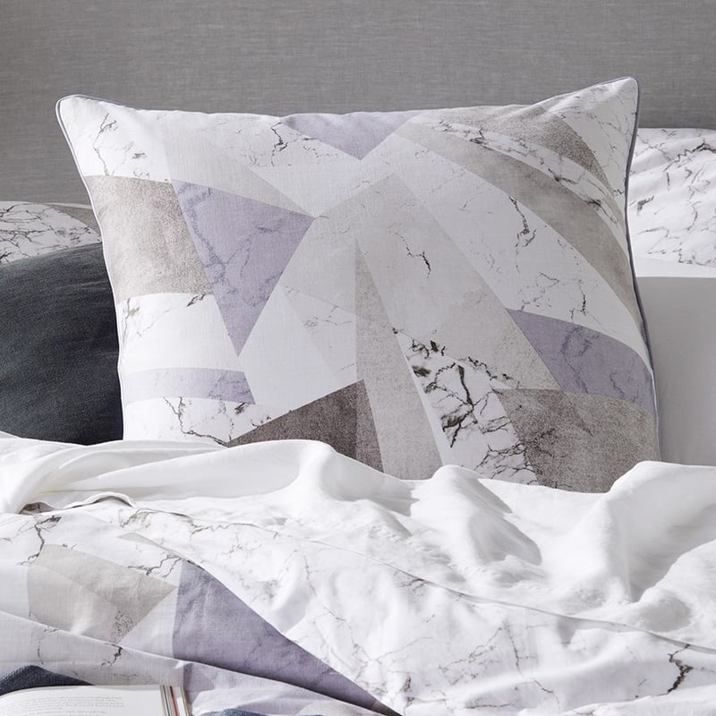 Verona Marble Pewter Quilt Cover Set + Separates