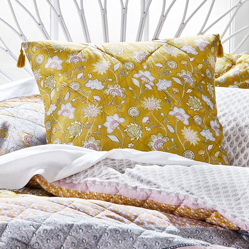 Saffron Mustard Quilted Quilt Cover Separates