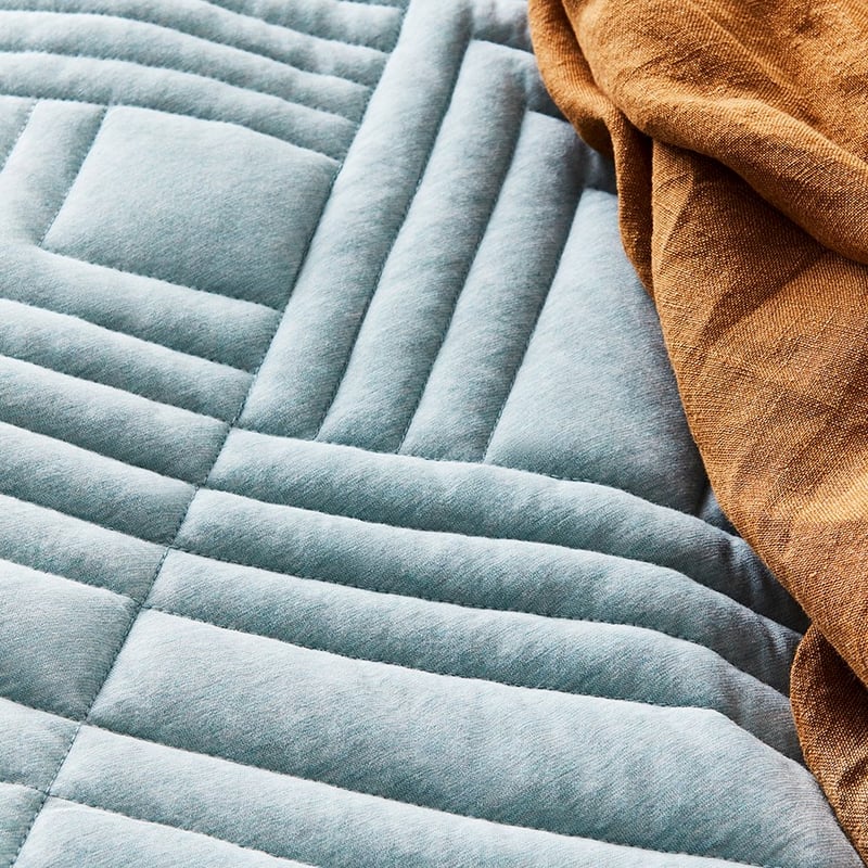 Maddox Jersey Mint Quilted Quilt Cover Separates