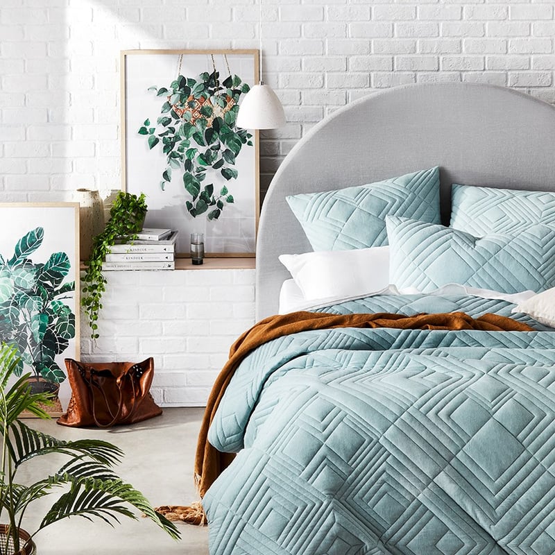Maddox Jersey Mint Quilted Quilt Cover Separates