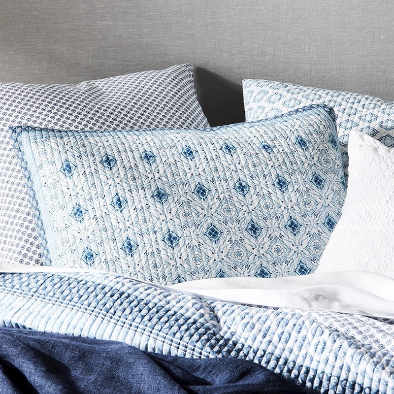 Indu Blue Quilted Quilt Cover Separates