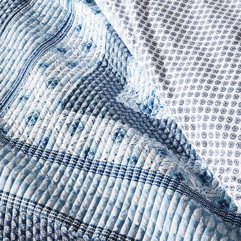 Indu Blue Quilted Quilt Cover Separates