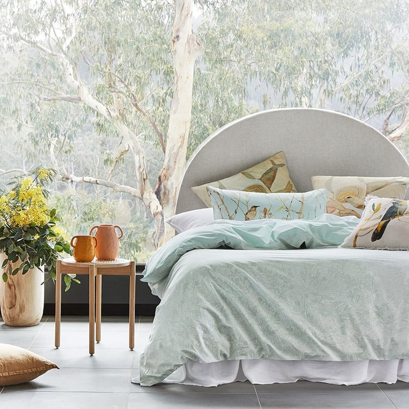 Dana Kinter Green Finch Mist Quilt Cover Set + Separates