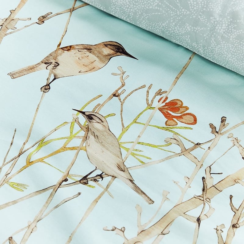 Dana Kinter Green Finch Mist Quilt Cover Set + Separates