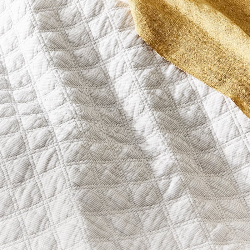 Atlas Neutral Quilted Coverlet Separates