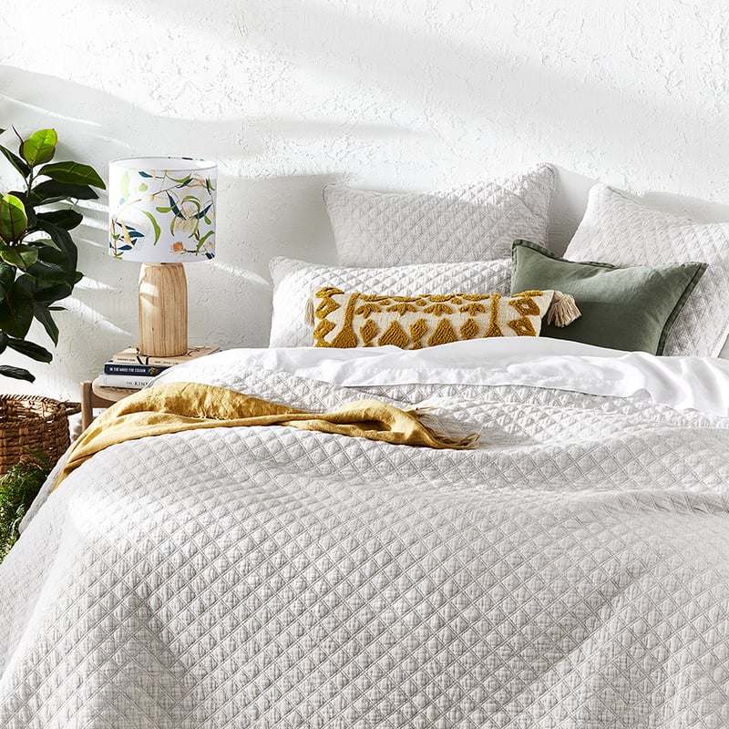 Atlas Neutral Quilted Coverlet Separates