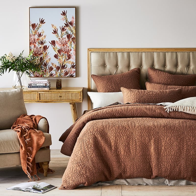 Daisy Earth Quilted Quilt Cover Separates