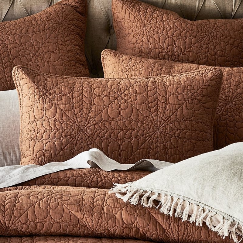 Daisy Earth Quilted Coverlet Separates