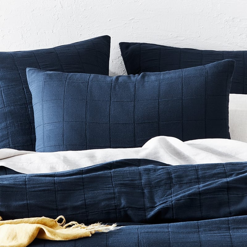 Kacher Navy Quilt Cover Set + Separates