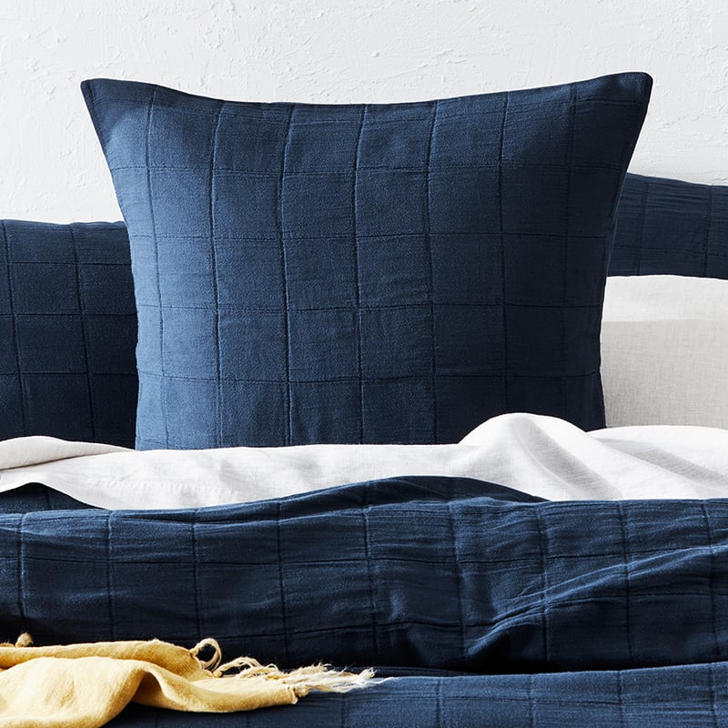 Kacher Navy Quilt Cover Set + Separates
