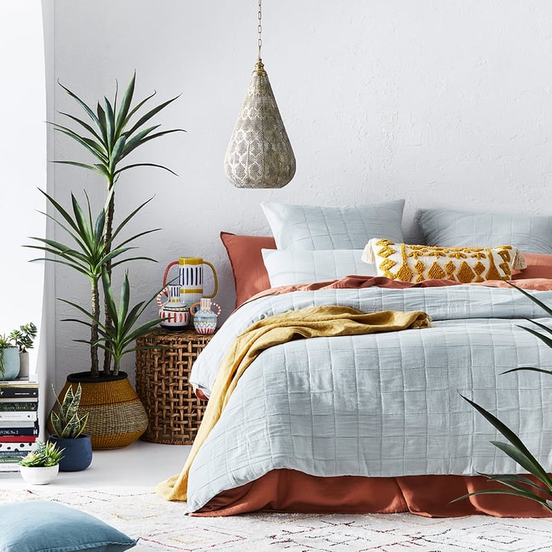 Kacher Silver Blue Quilt Cover Set + Separates