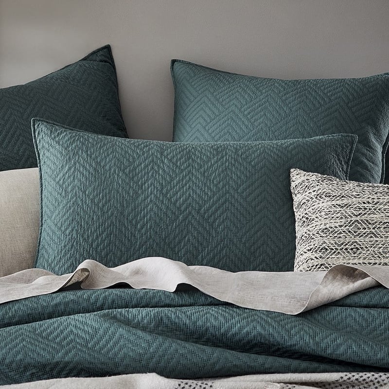 Colvin Teal Quilted Quilt Cover Separates