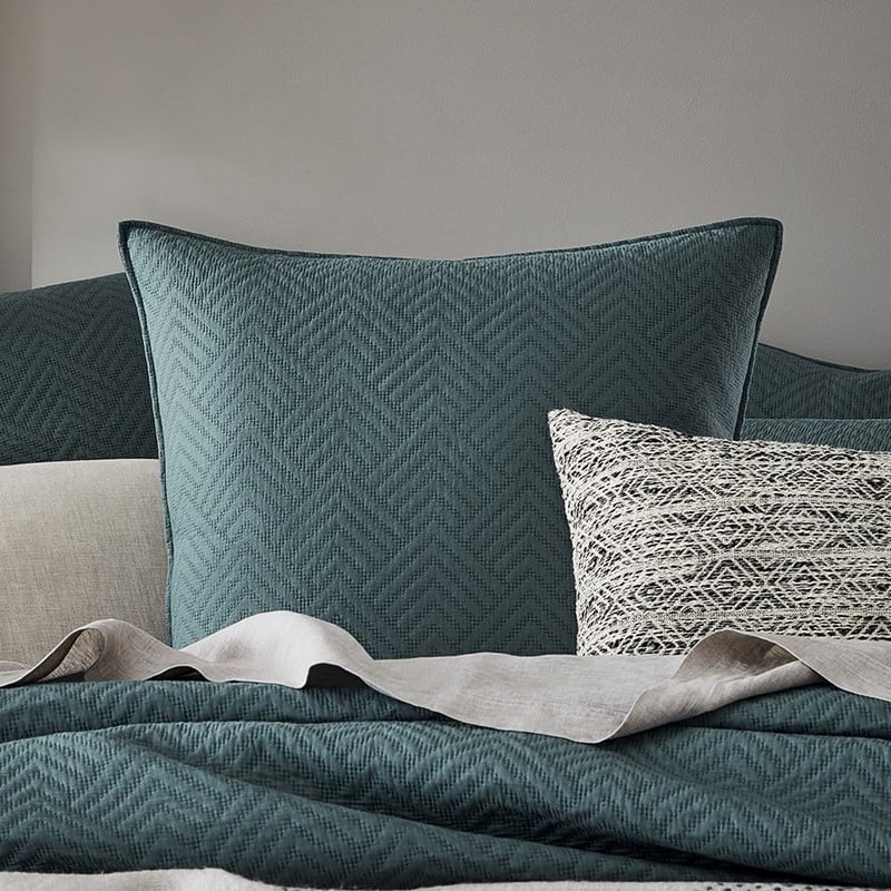 Colvin Teal Quilted Quilt Cover Separates