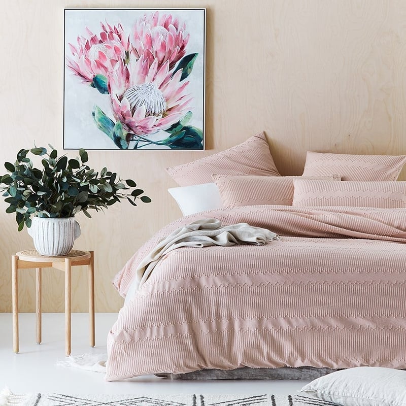 Juniper Jacquard Pink Quilt Cover Set + Separates