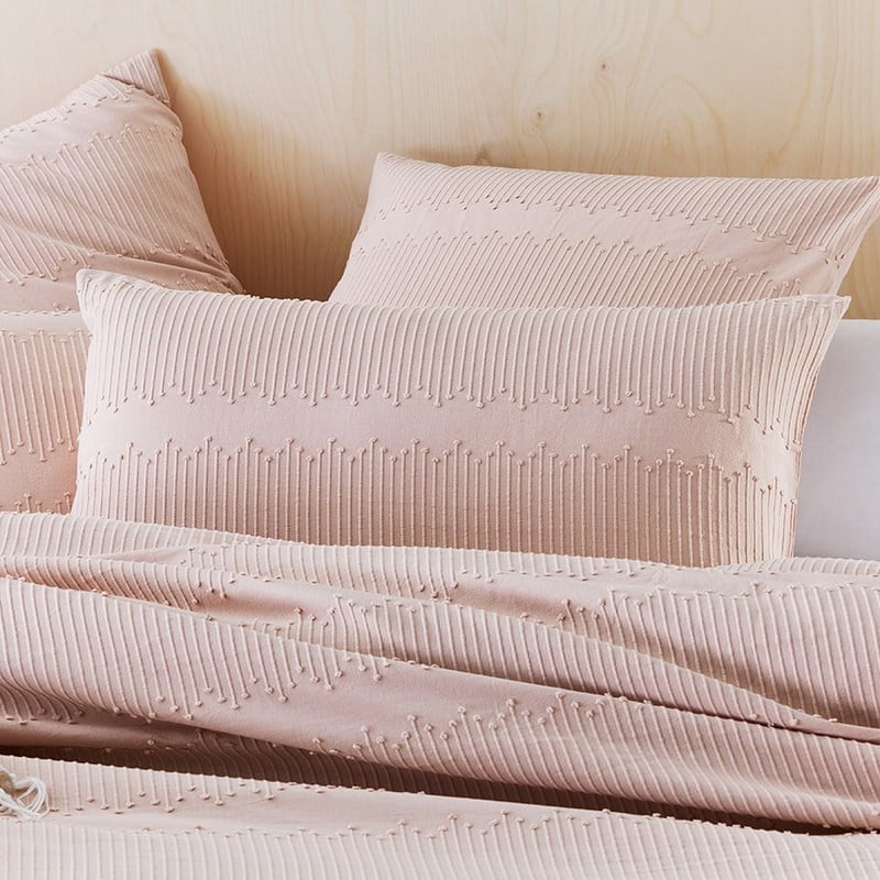 Juniper Jacquard Pink Quilt Cover Set + Separates