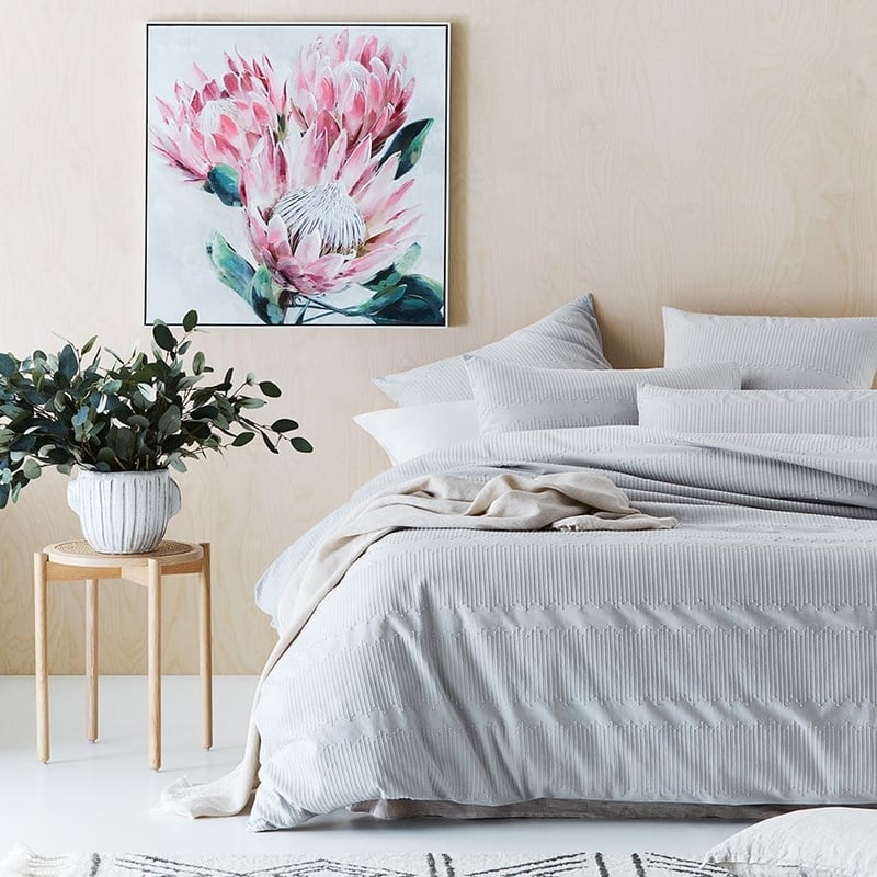 Juniper Jacquard Silver Quilt Cover Set + Separates