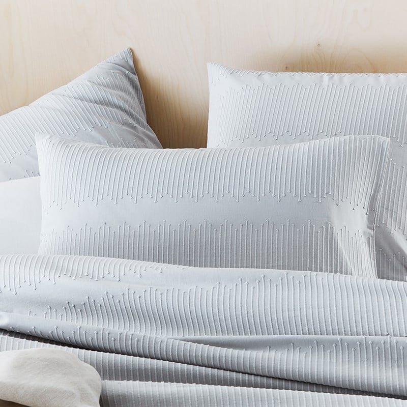 Juniper Jacquard Silver Quilt Cover Set + Separates