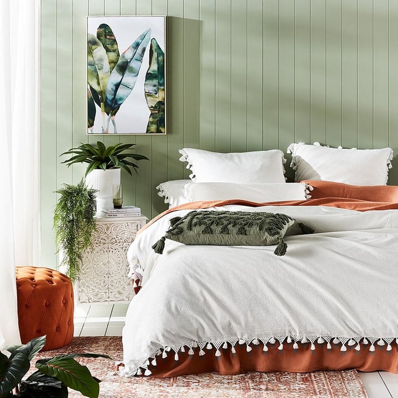 Farrow Tassel Creme Quilt Cover