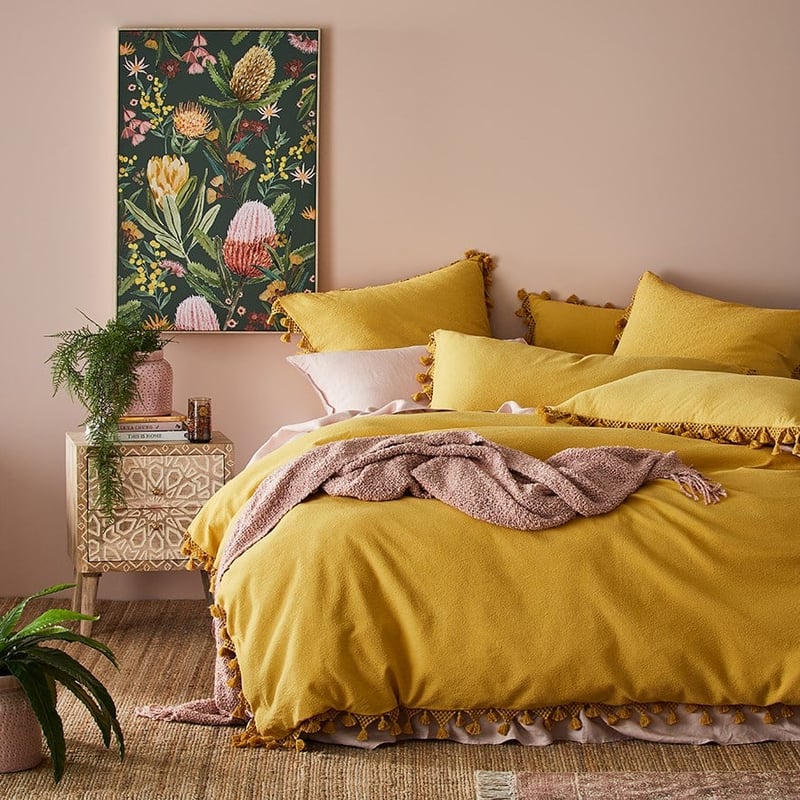 Farrow Tassel Mustard Quilt Cover Separates